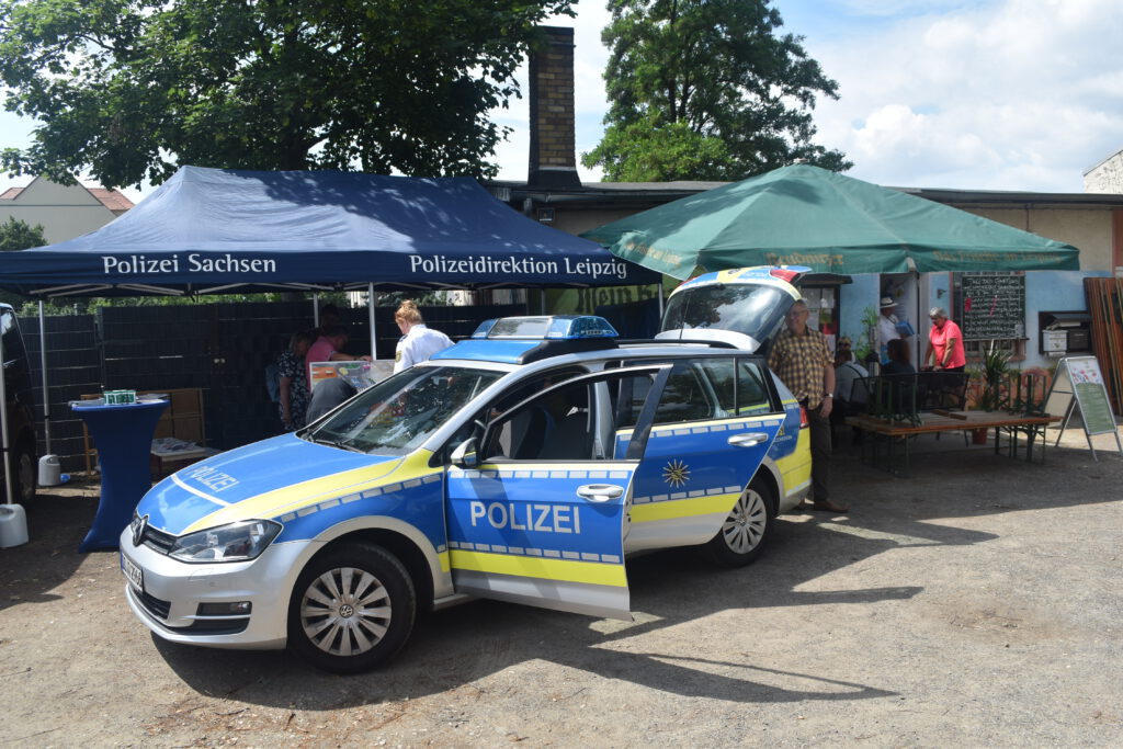 Info-Stand der Polizeidirektion Leipzig
